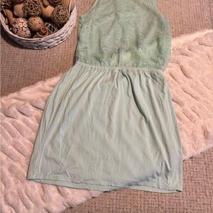 PINK Mint Green Lace Dress